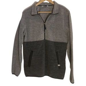 DSG pull over size small S grey black outdoors warm pockets quarter zip